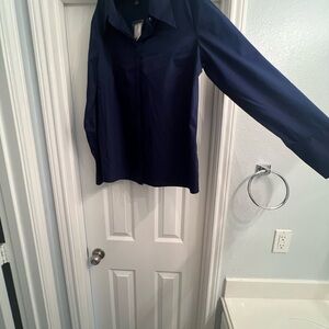 Worthington Navy Blue Long Sleeve Shirt